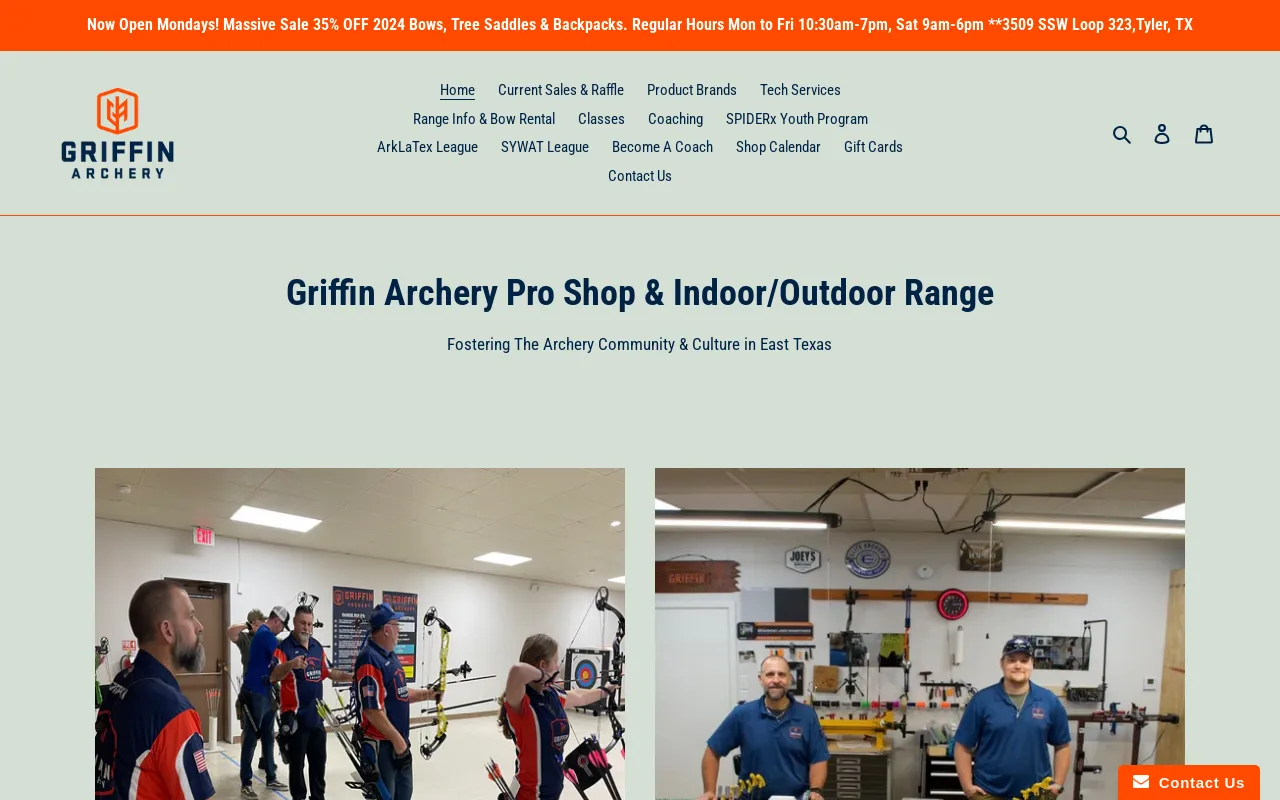 Griffin Archery website screenshot