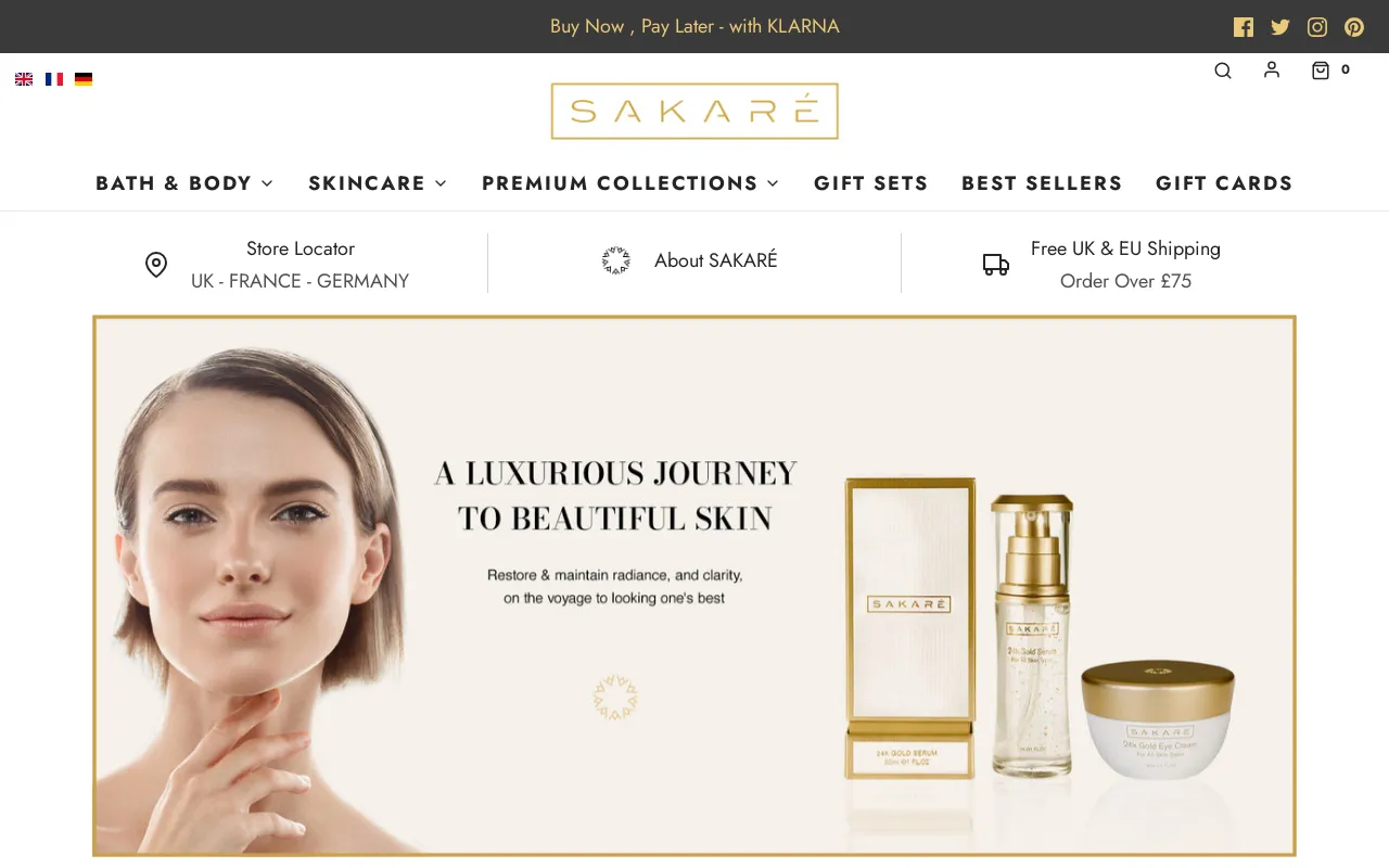 SAKARÉ website screenshot