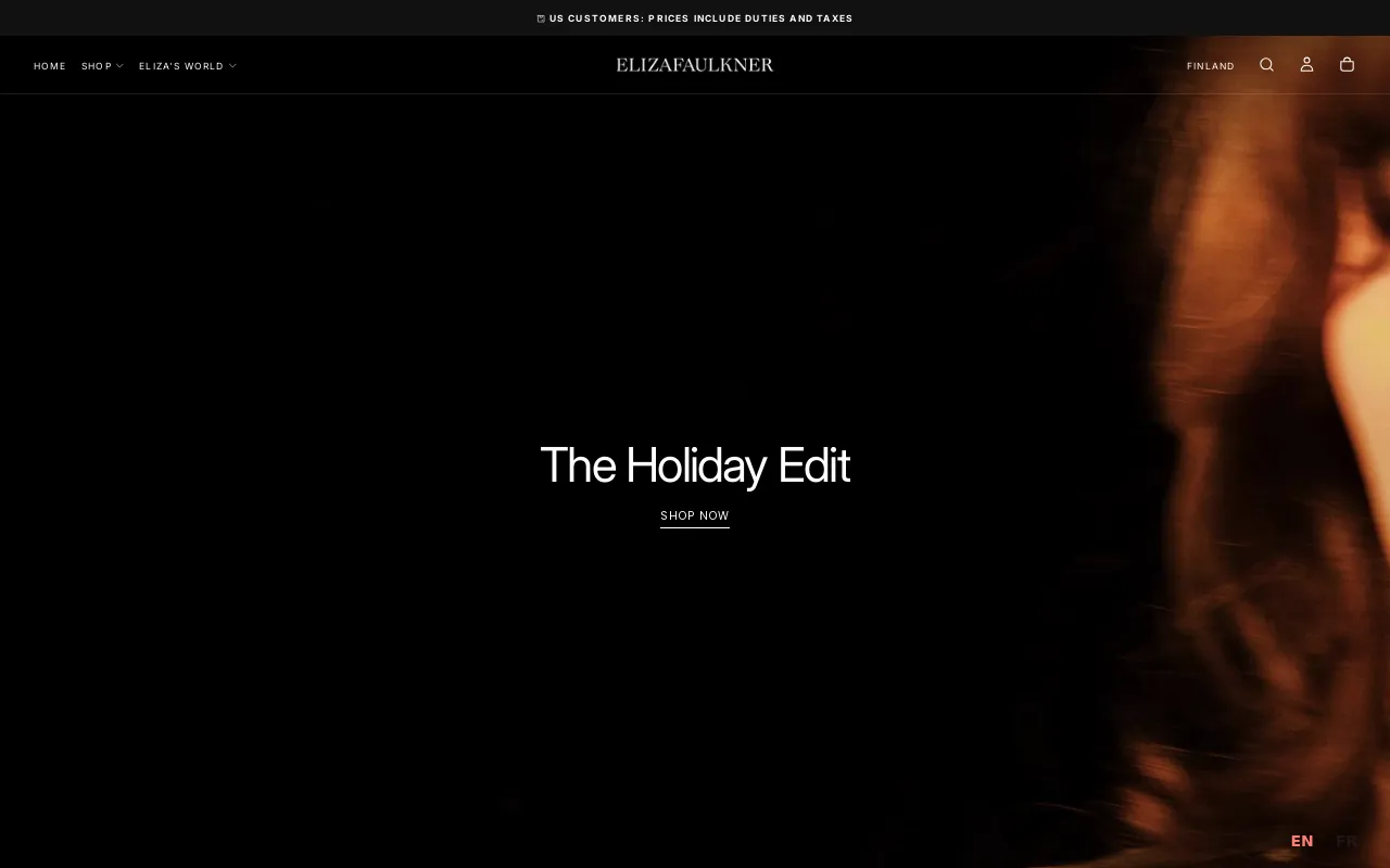 Eliza Faulkner Designs Inc. website screenshot