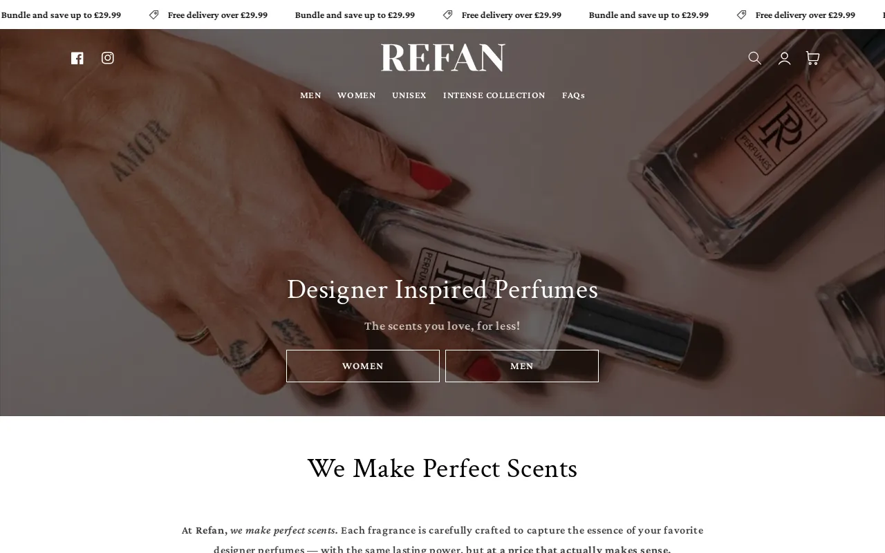Refan website screenshot