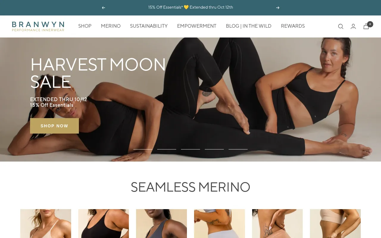 BRANWYN | Performance Innerwear screenshot