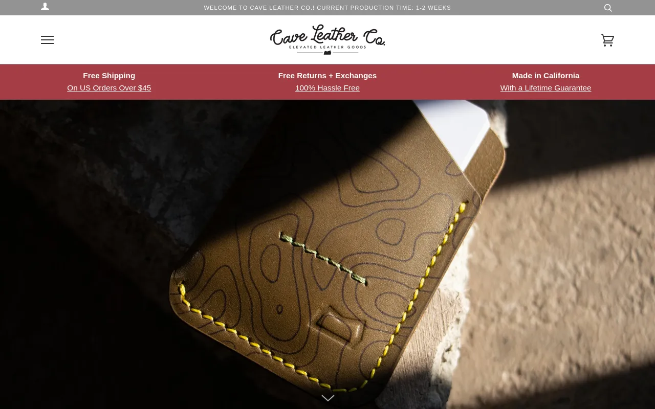 Cave Leather Co screenshot