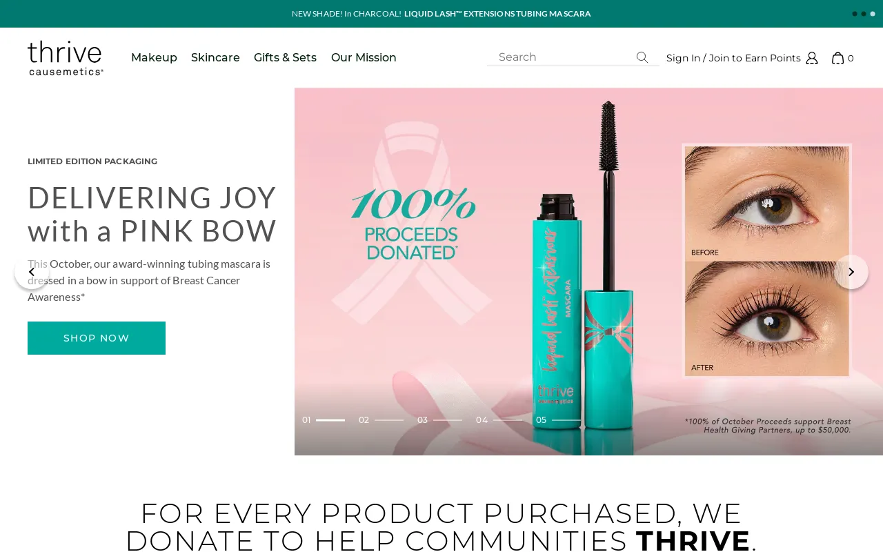 Thrive Causemetics screenshot