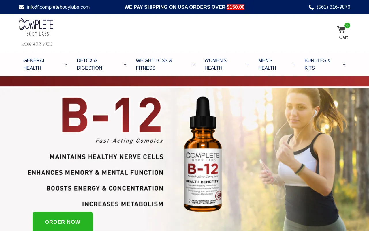 Complete Body Labs website screenshot