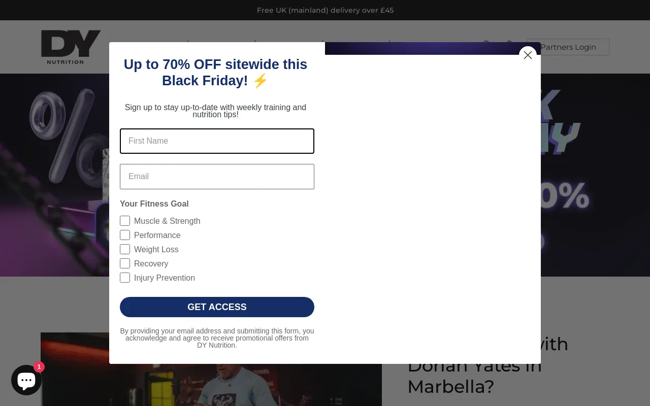 DY Nutrition UK screenshot