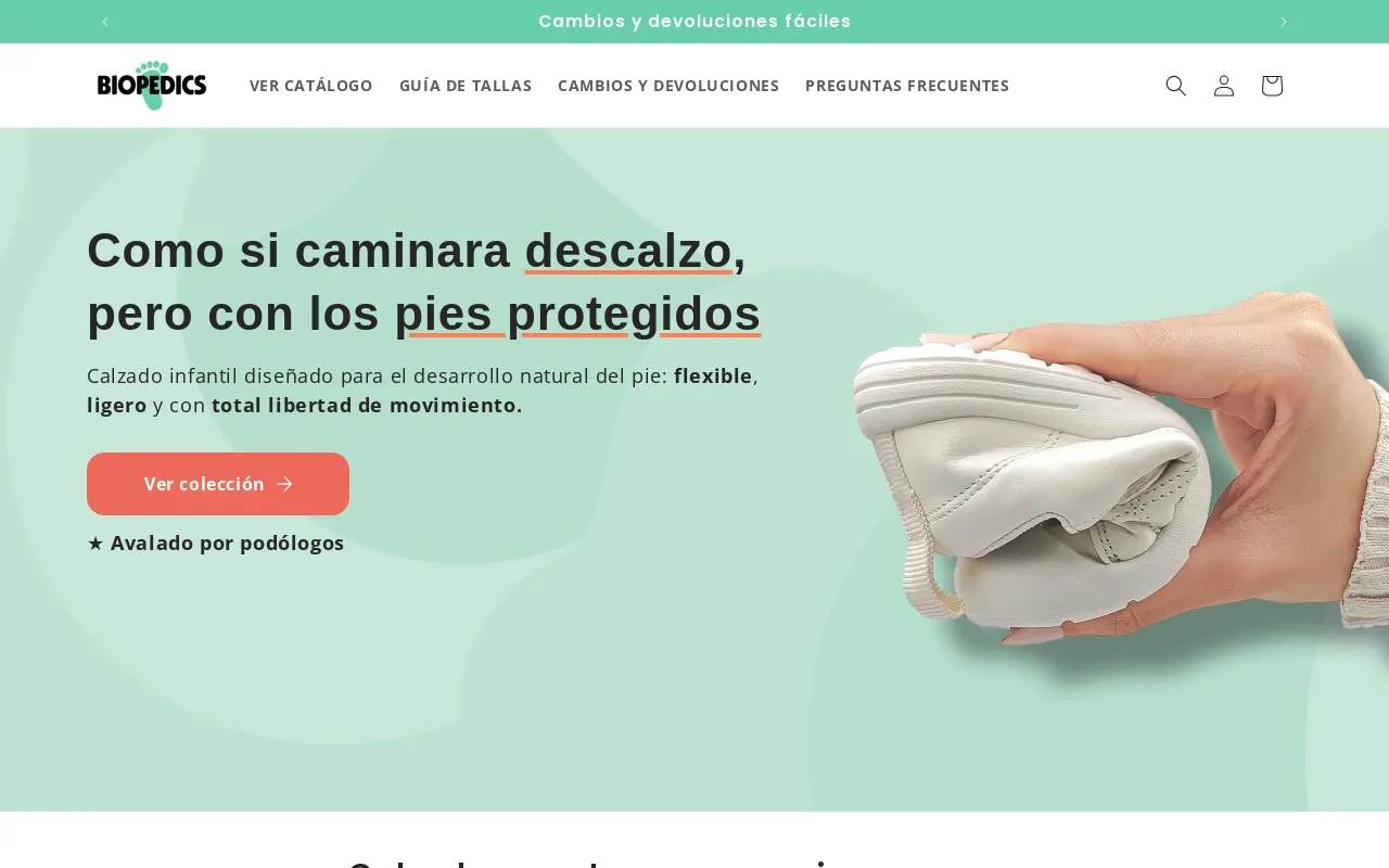 Biopedics website screenshot