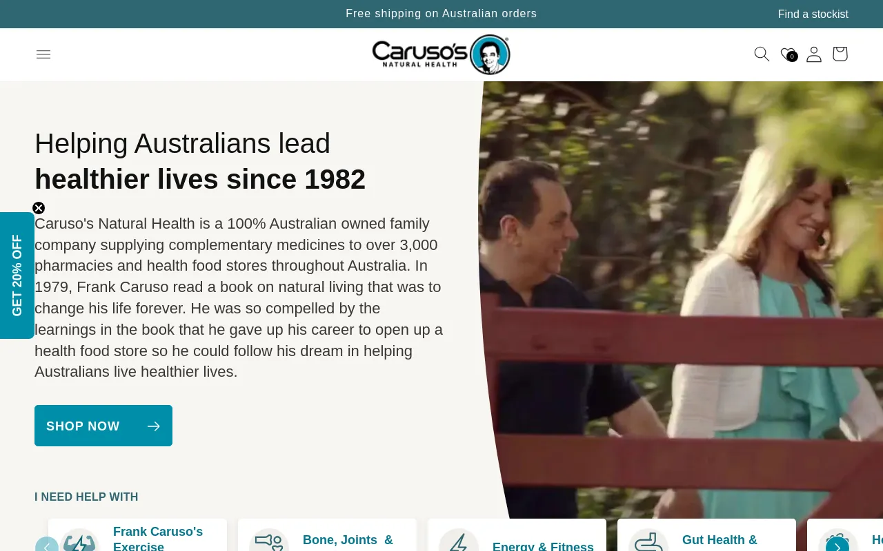 Caruso's Natural Health screenshot