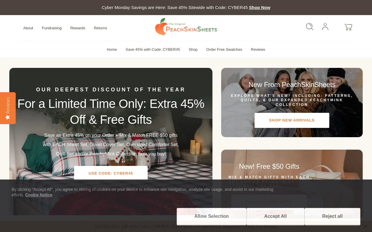 The Original PeachSkinSheets® screenshot