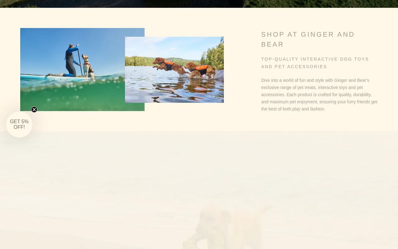 Ginger and Bear website screenshot