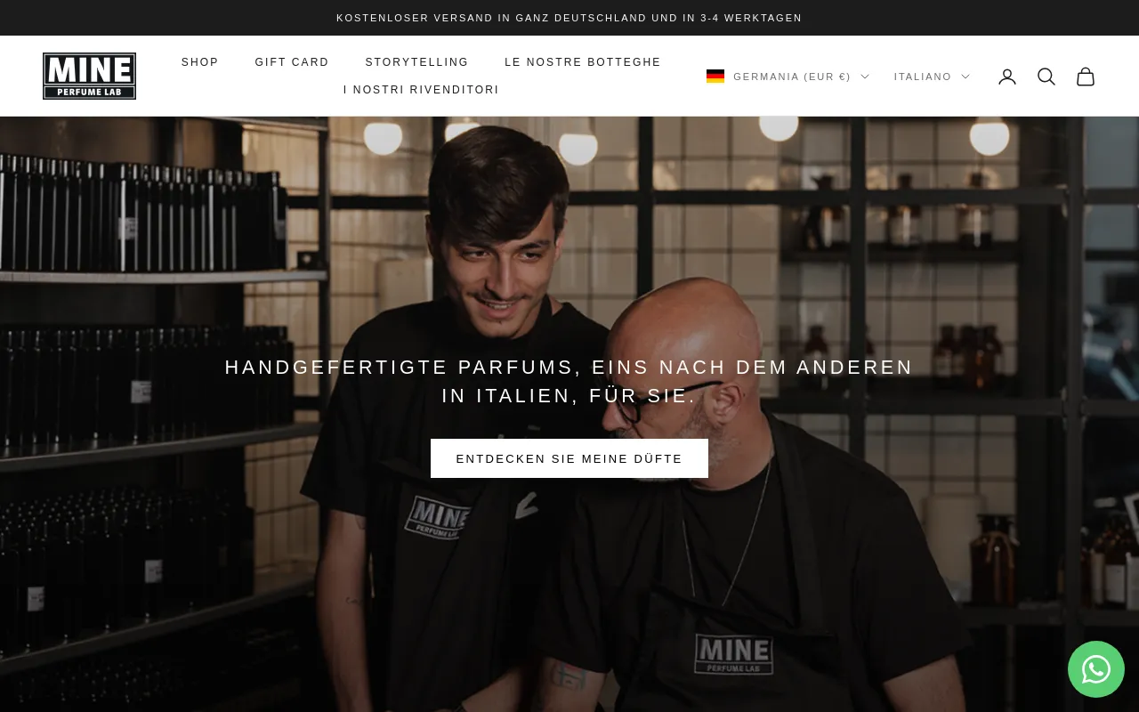 MINE PERFUME LAB ITALIA screenshot