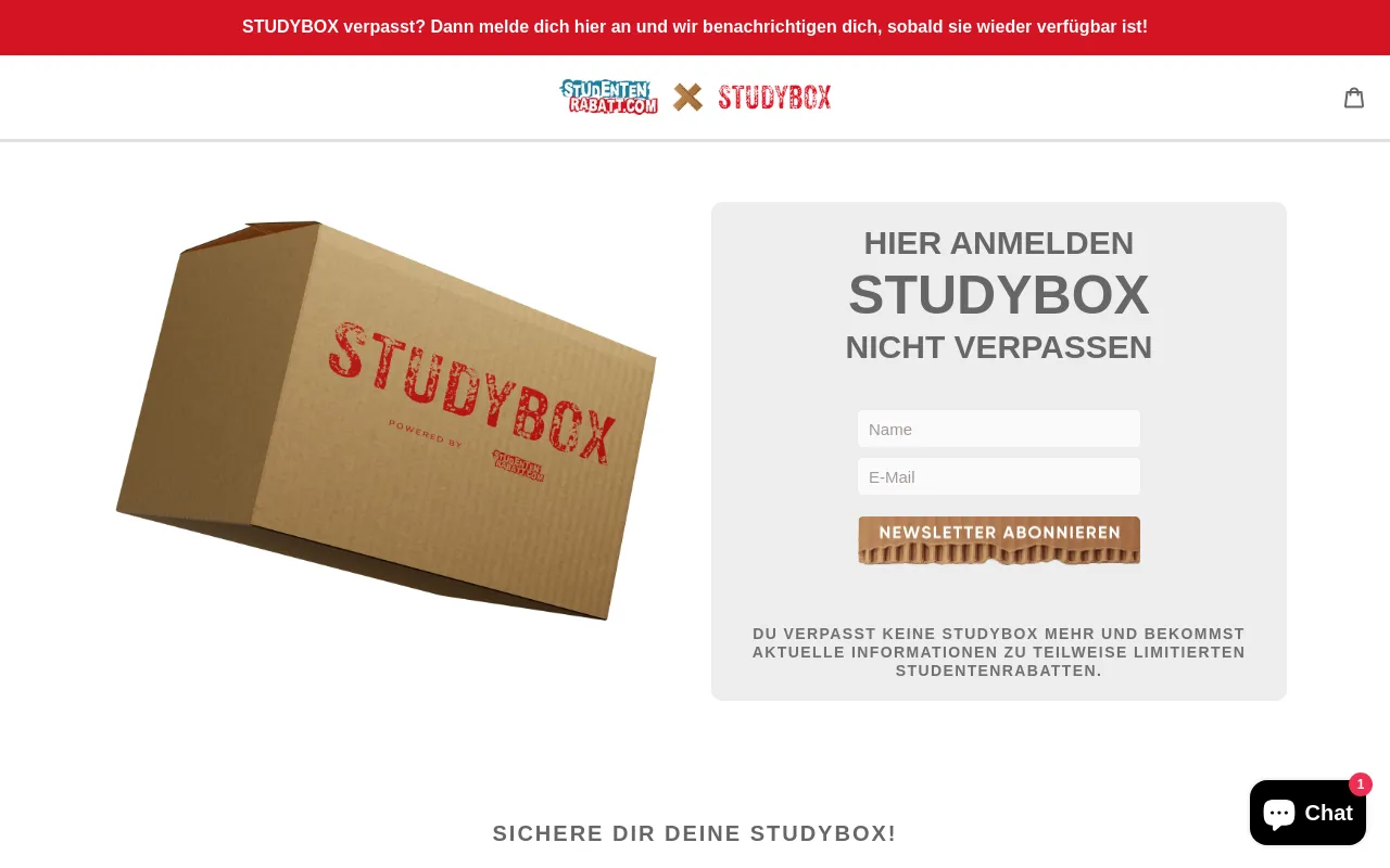 Studentenrabatt.com Service GmbH screenshot