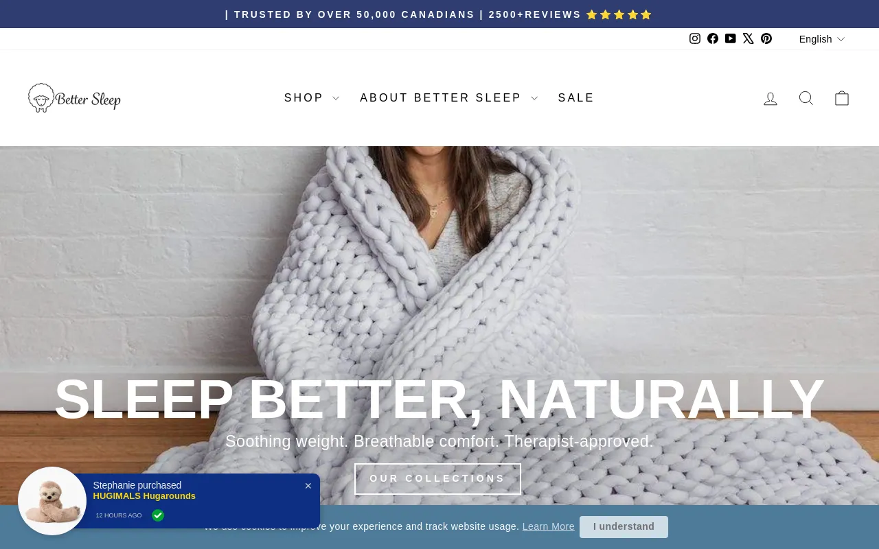 BETTER SLEEP - Canada's Premium Weighted Blanket screenshot