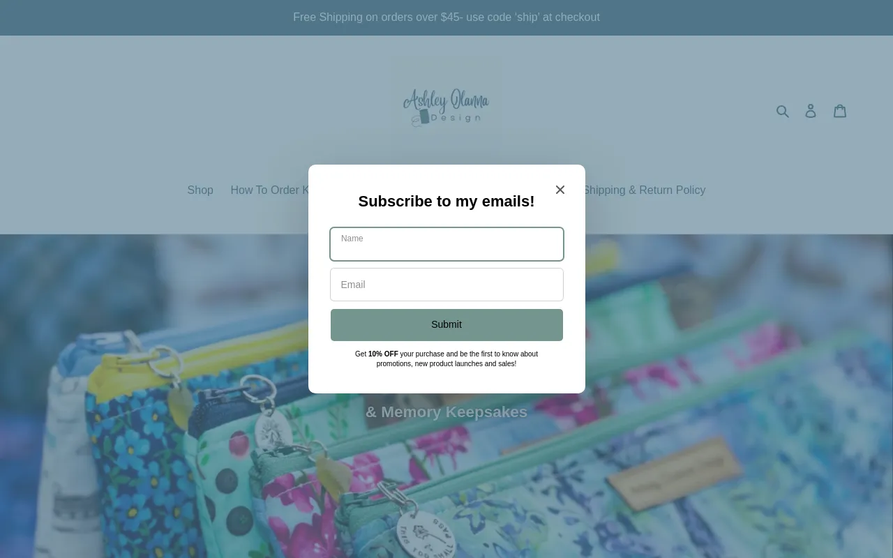 Ashley Olanna Design screenshot