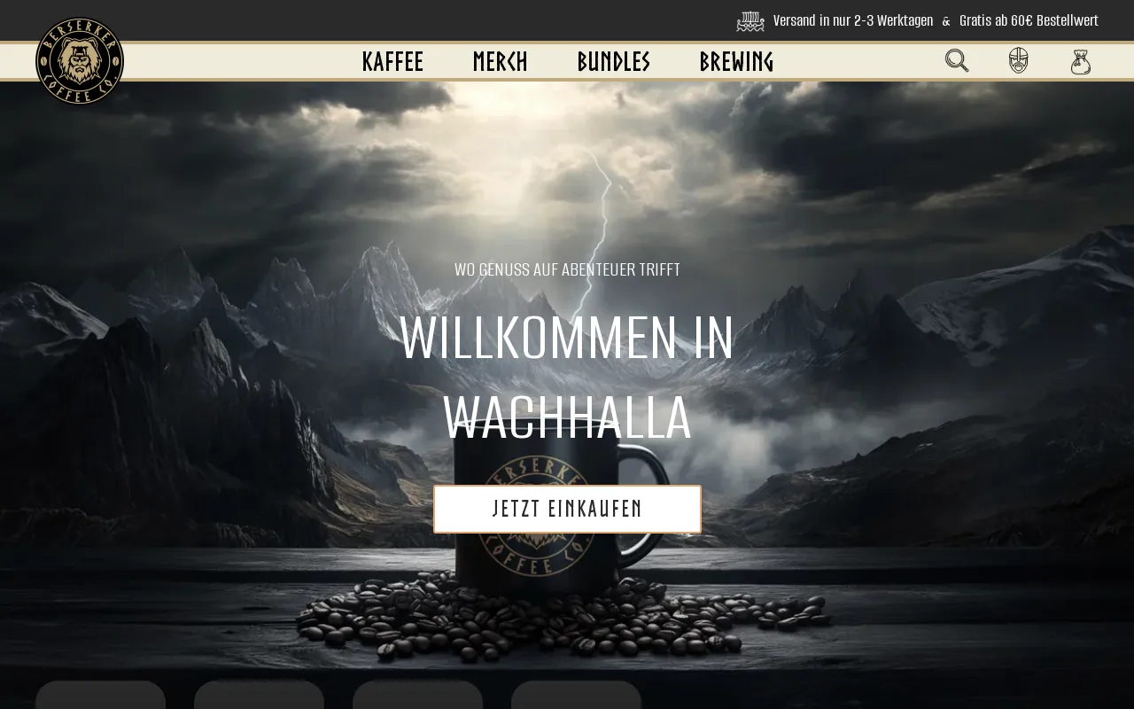 Berserker Coffee Company screenshot