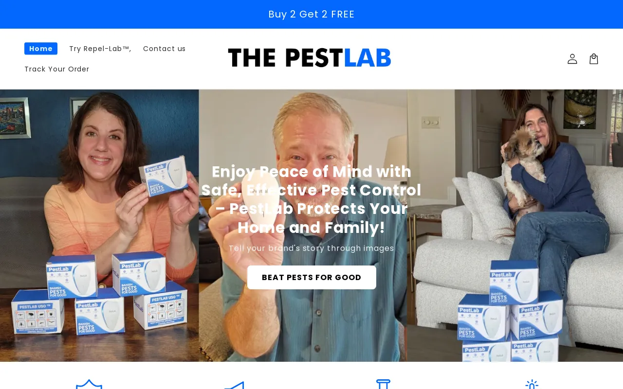 The PestLab website screenshot