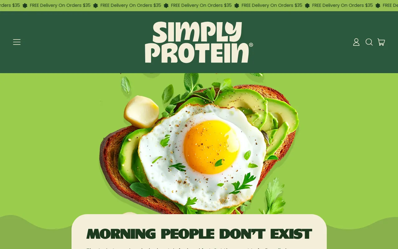 SimplyProtein website screenshot