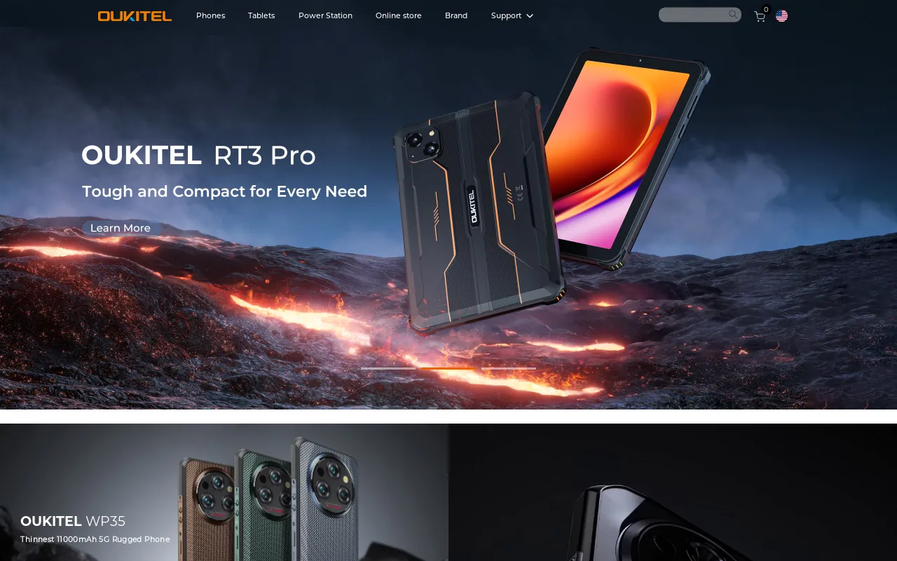 oukitel website screenshot