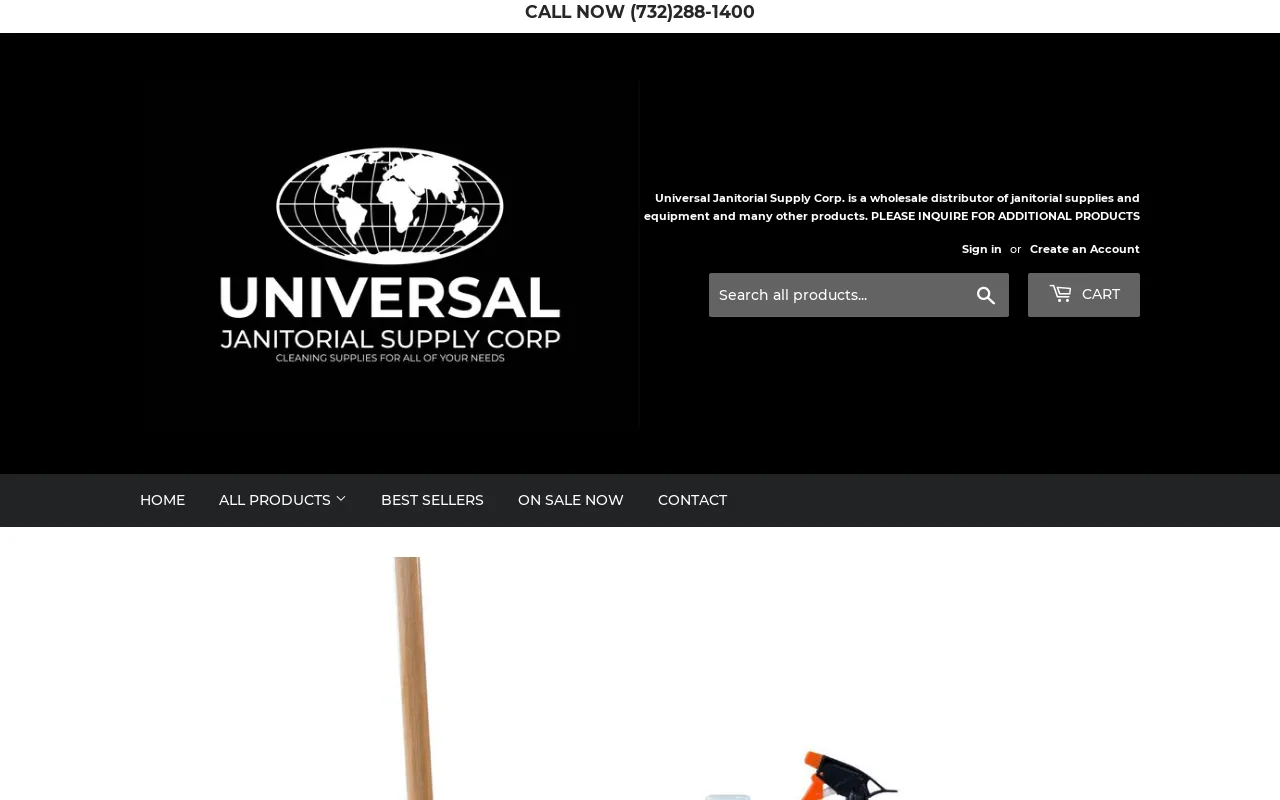 Universal Janitorial Supply website screenshot