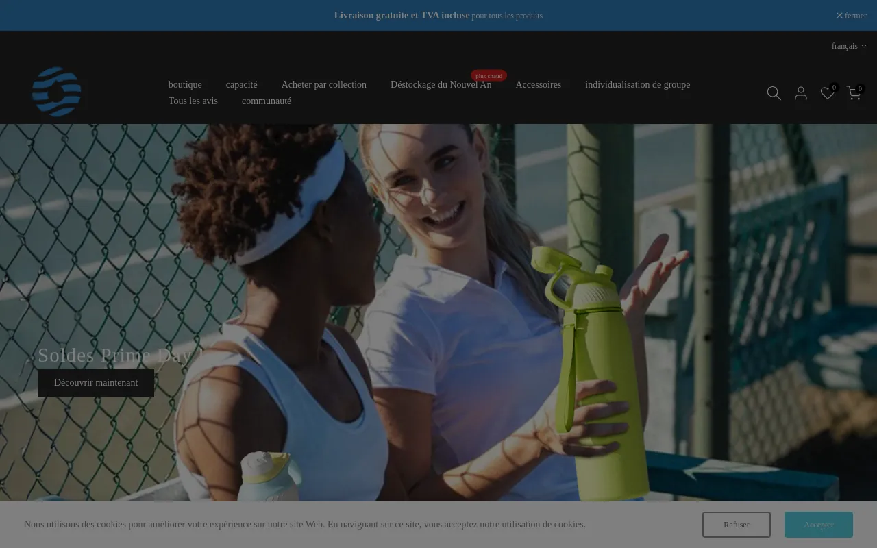 www.fjbottle.fr screenshot