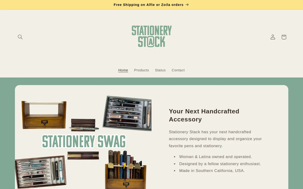Stationery Stack website screenshot