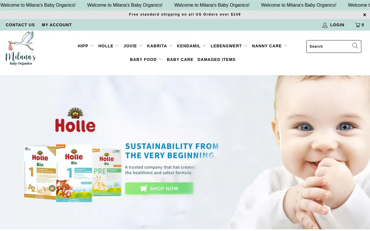 Milana's Baby Organics screenshot