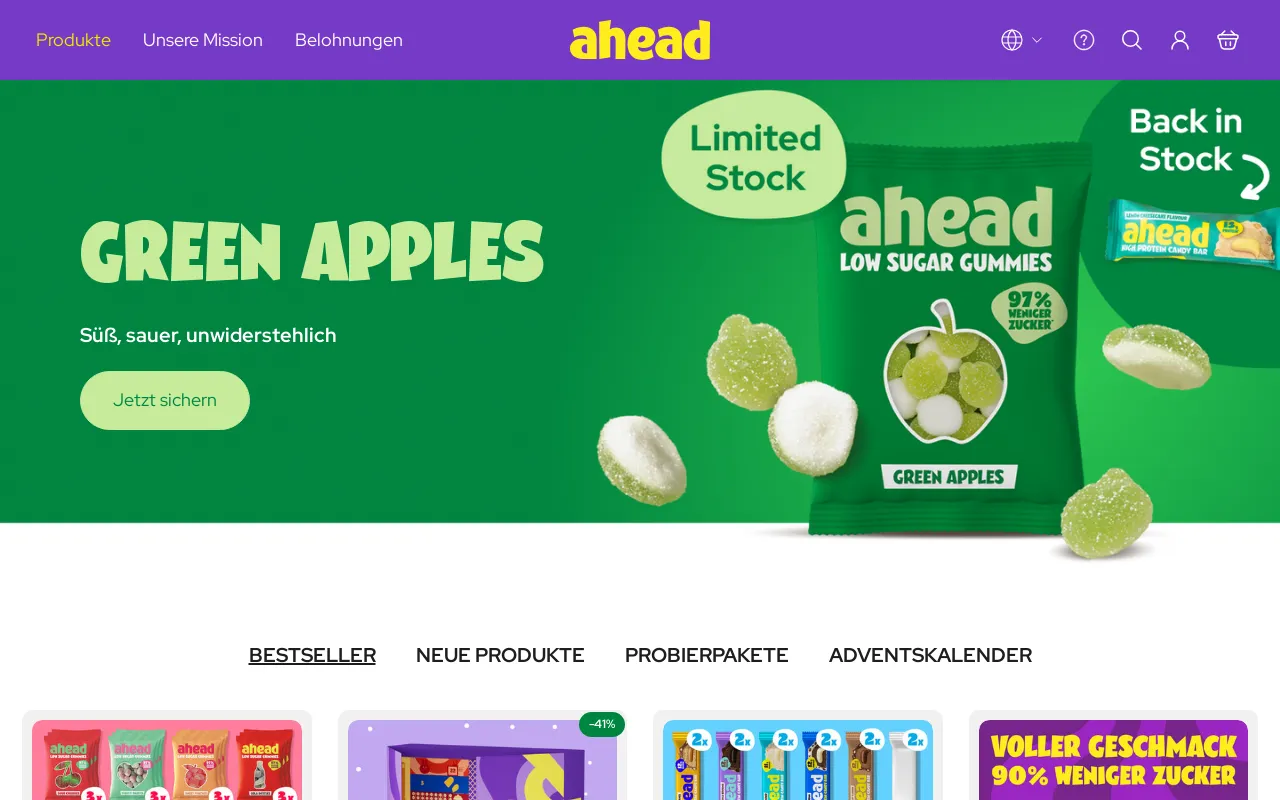 ahead® | The Better for You Company screenshot