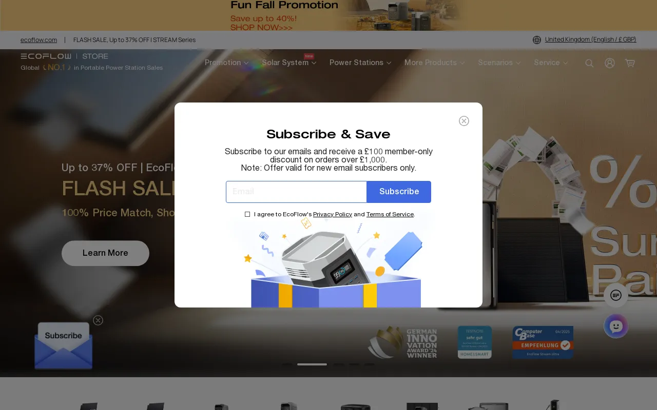 EcoFlow UK screenshot