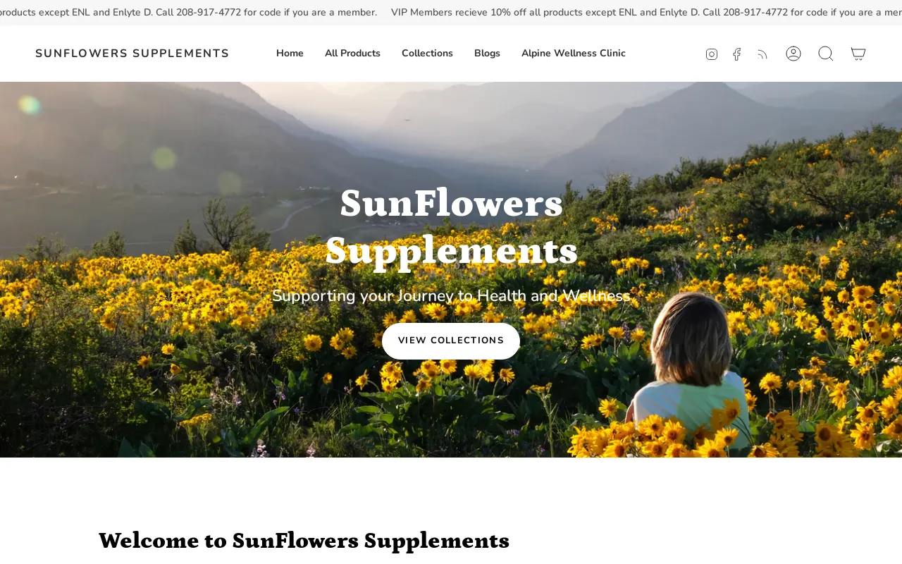 SunFlowers Supplements website screenshot