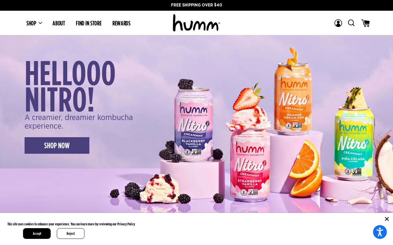 Humm Kombucha screenshot