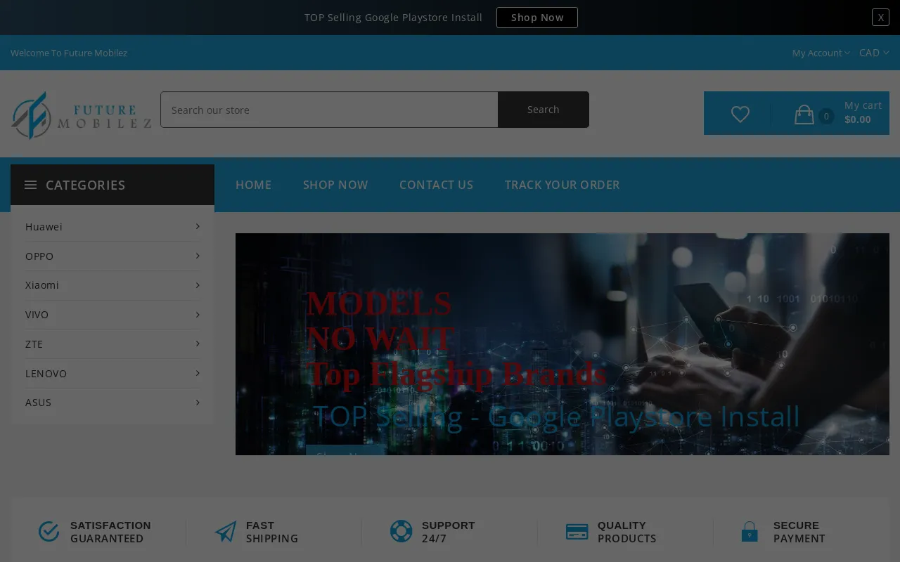 Future Mobilez website screenshot
