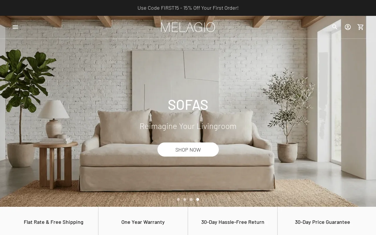 Melagio Furniture Store screenshot