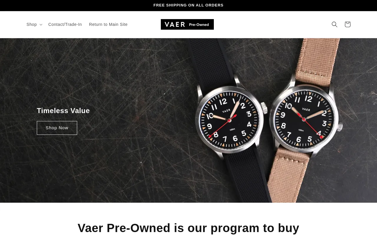 Vaer Pre-Owned screenshot