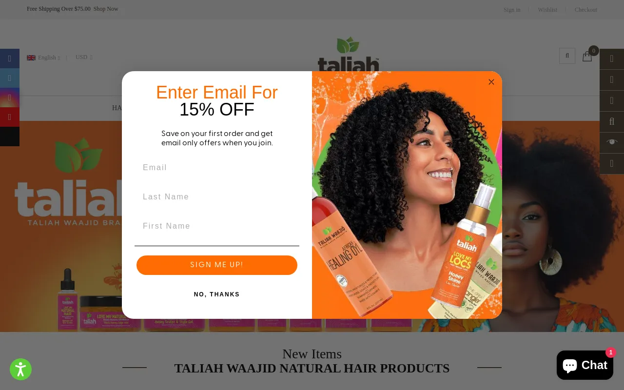 Taliah Waajid Brand screenshot