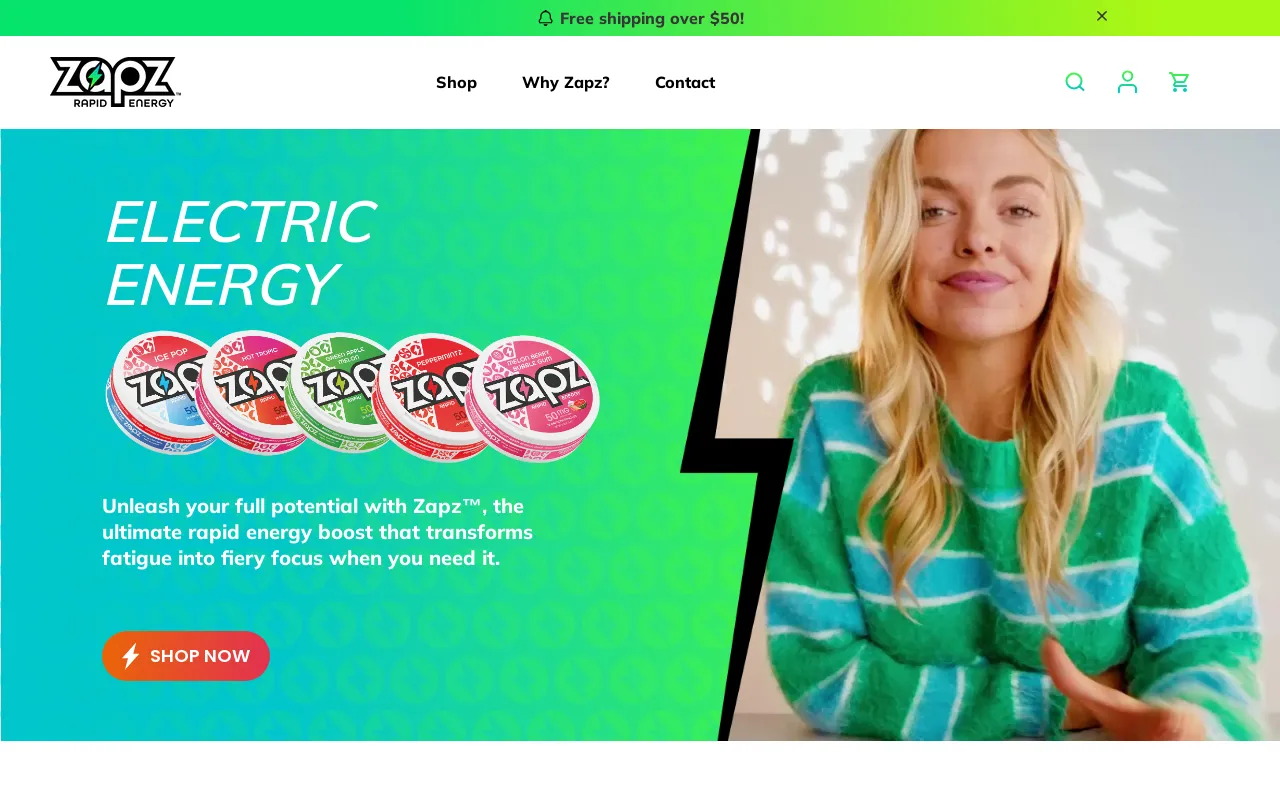 ZAPZ website screenshot