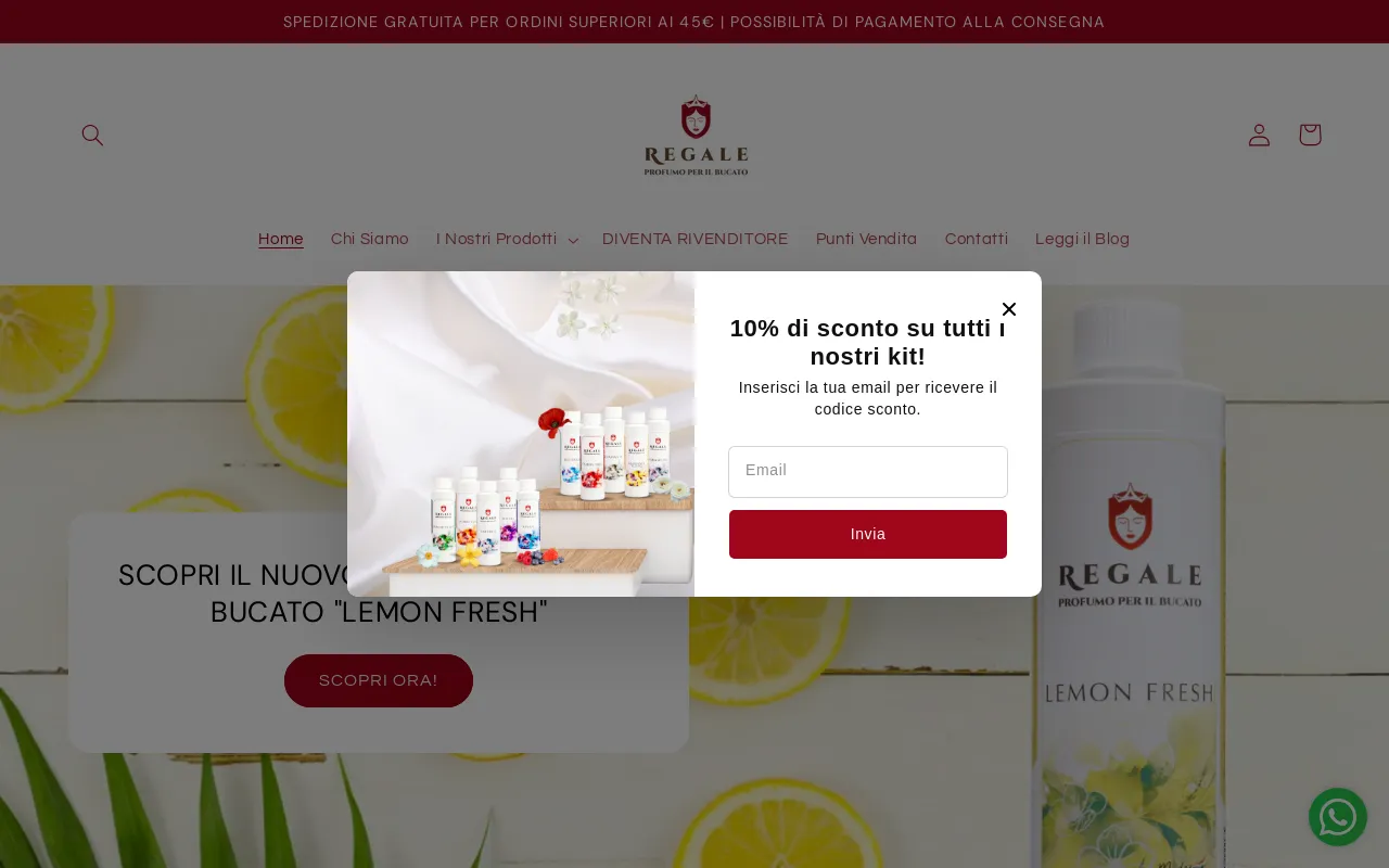 Regale website screenshot