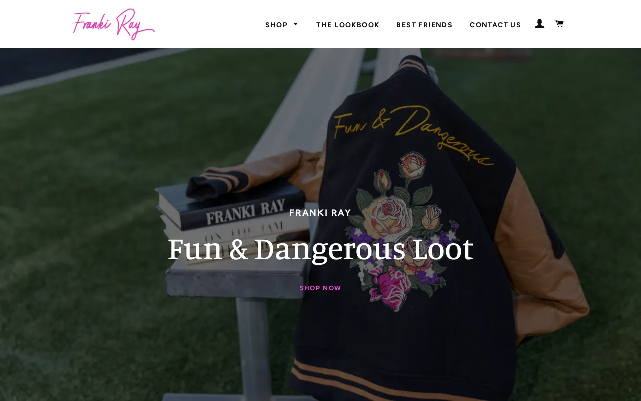 Franki Ray website screenshot