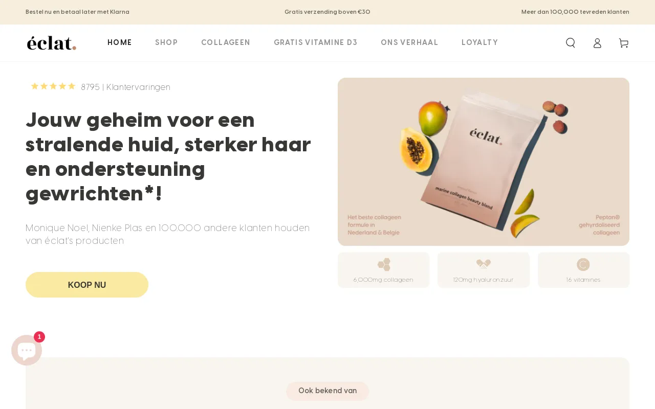 eclatantbeauty.nl screenshot