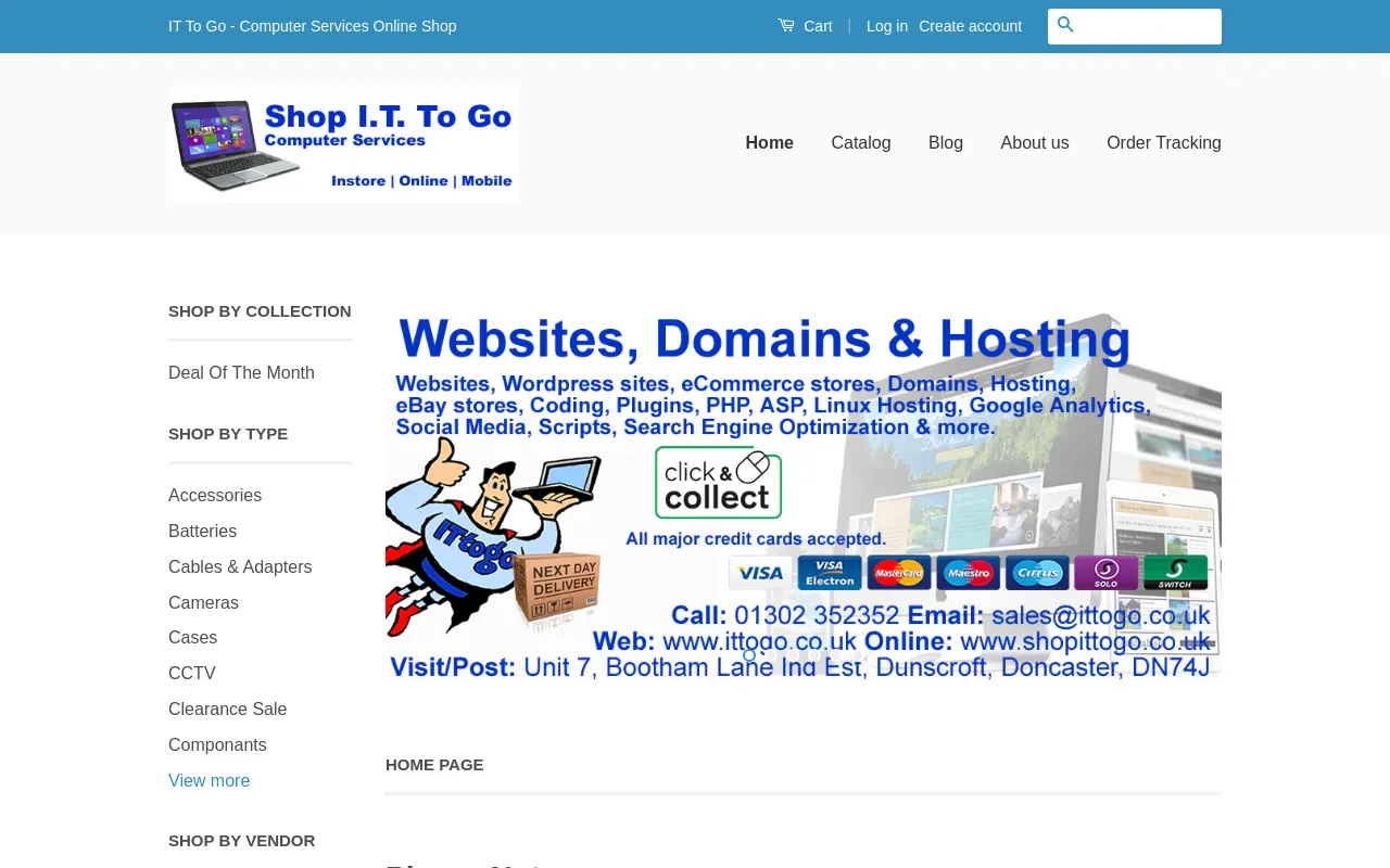 Shop IT To Go website screenshot