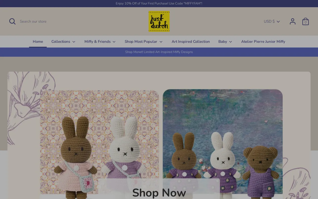 Just Dutch US Official Site screenshot