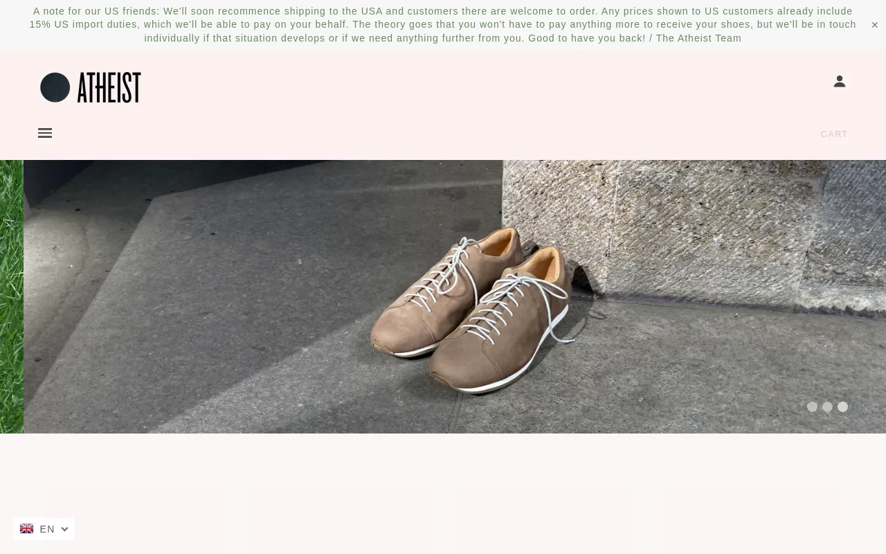 ATHEIST shoes screenshot