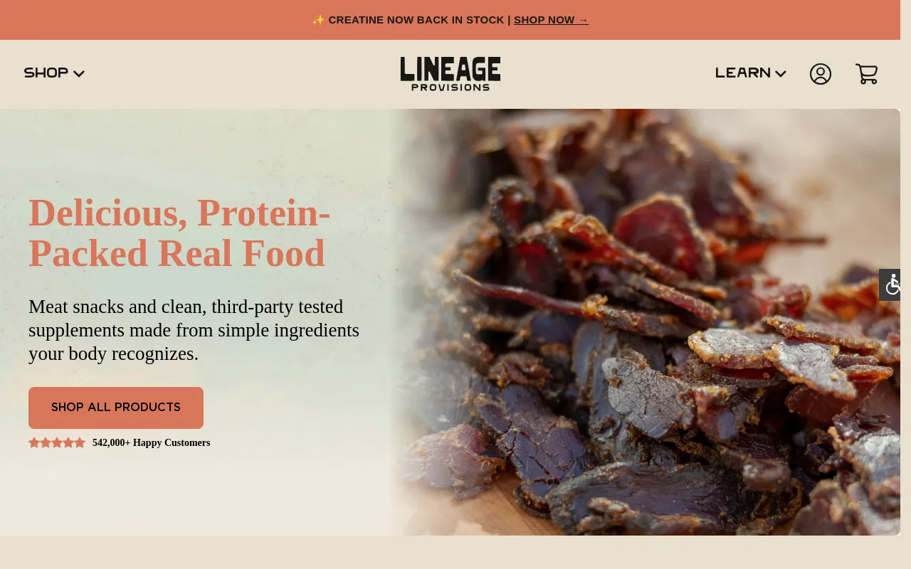 Lineage Provisions screenshot