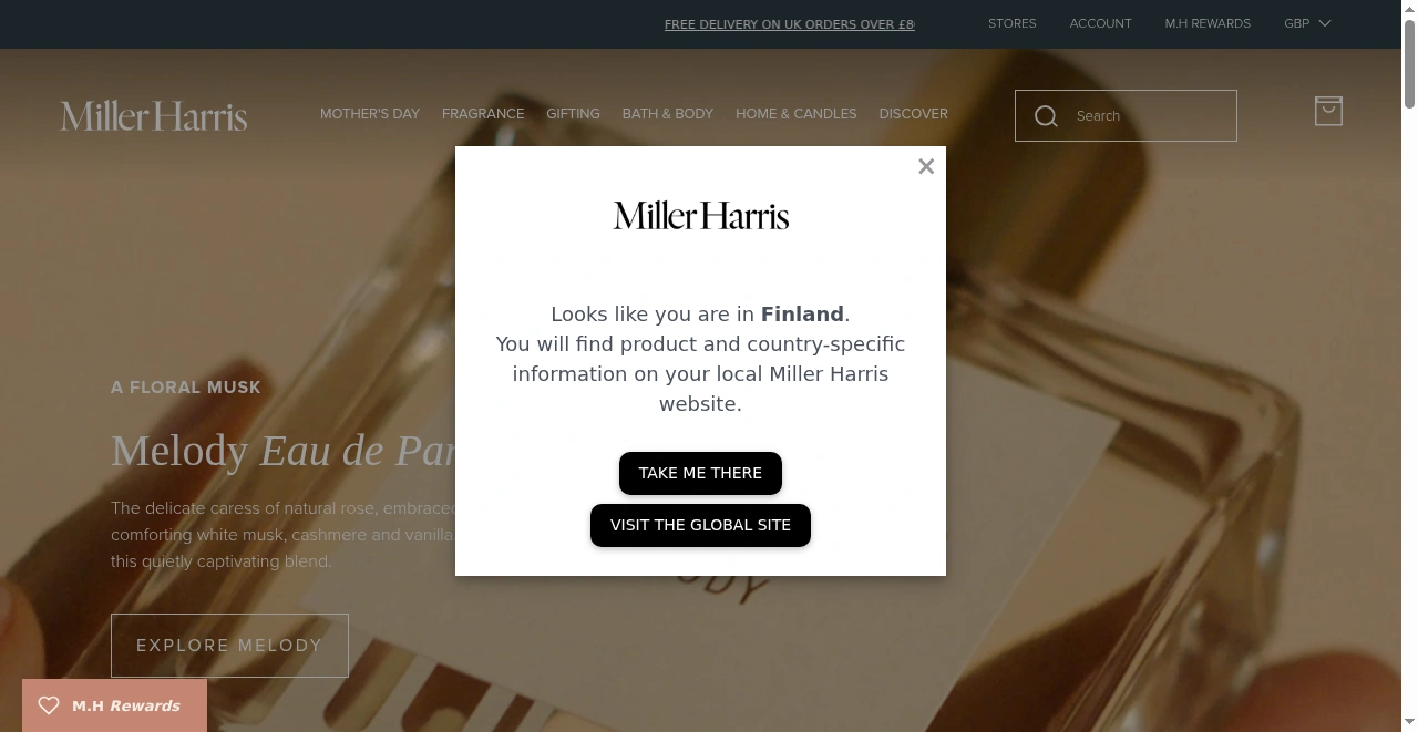 Miller Harris screenshot