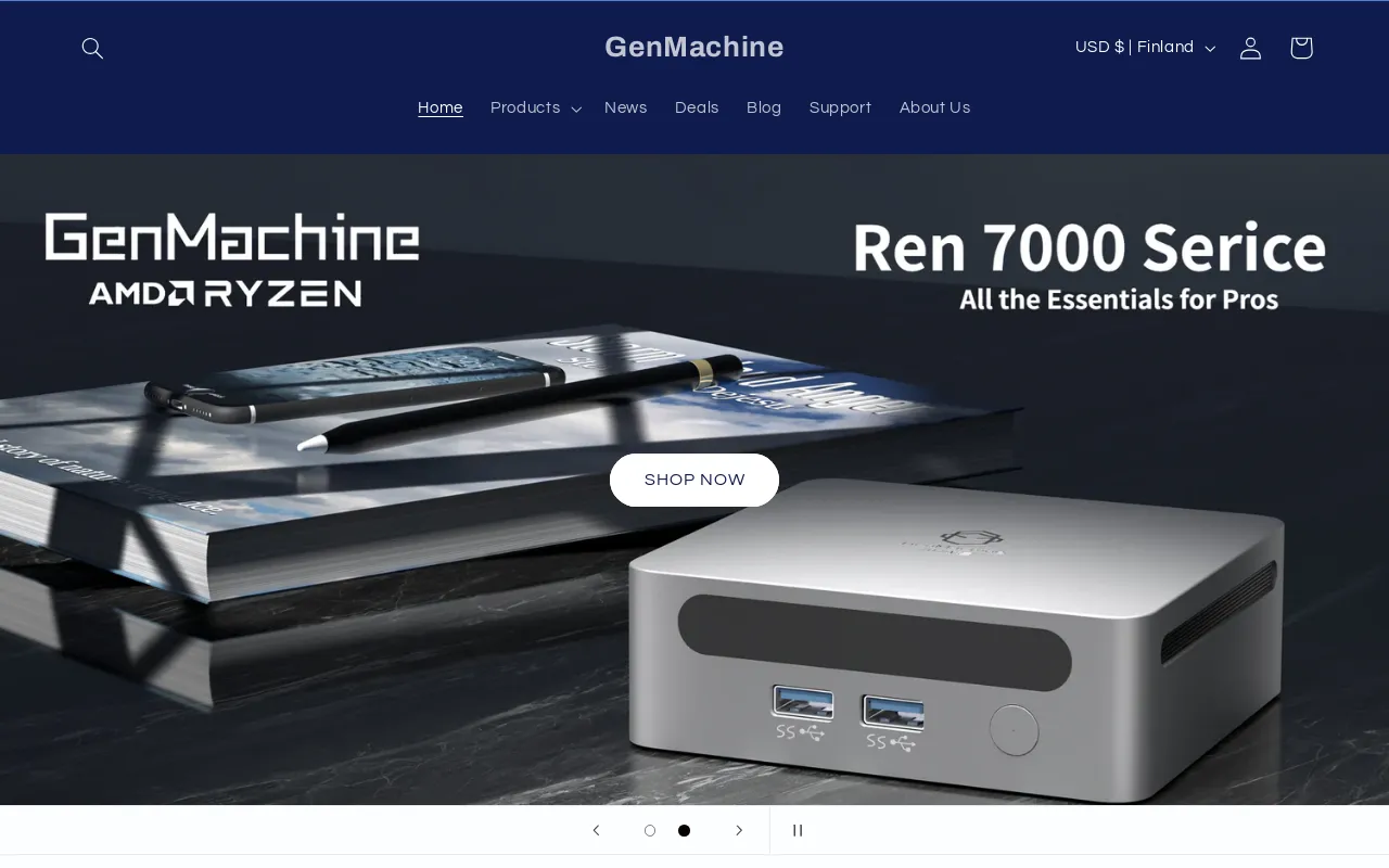 genMachine website screenshot