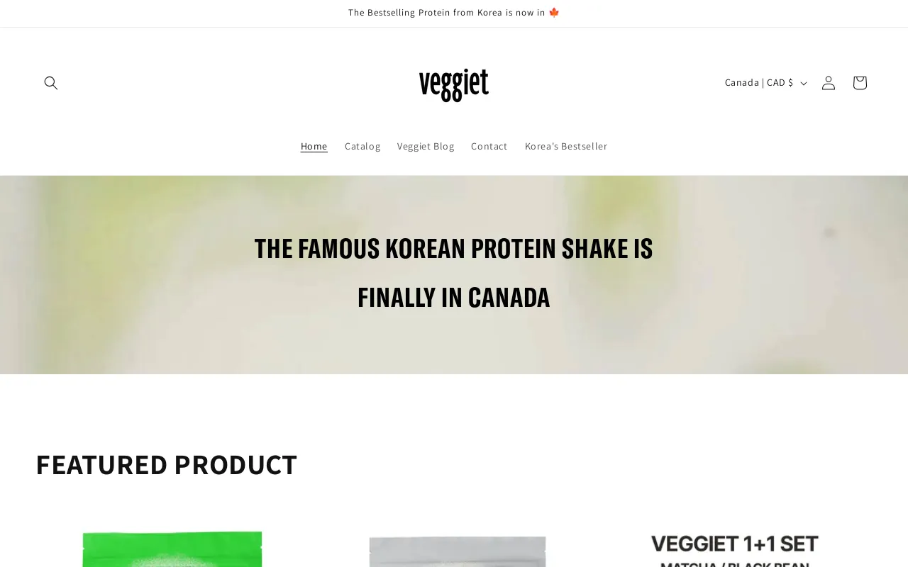 veggiet website screenshot