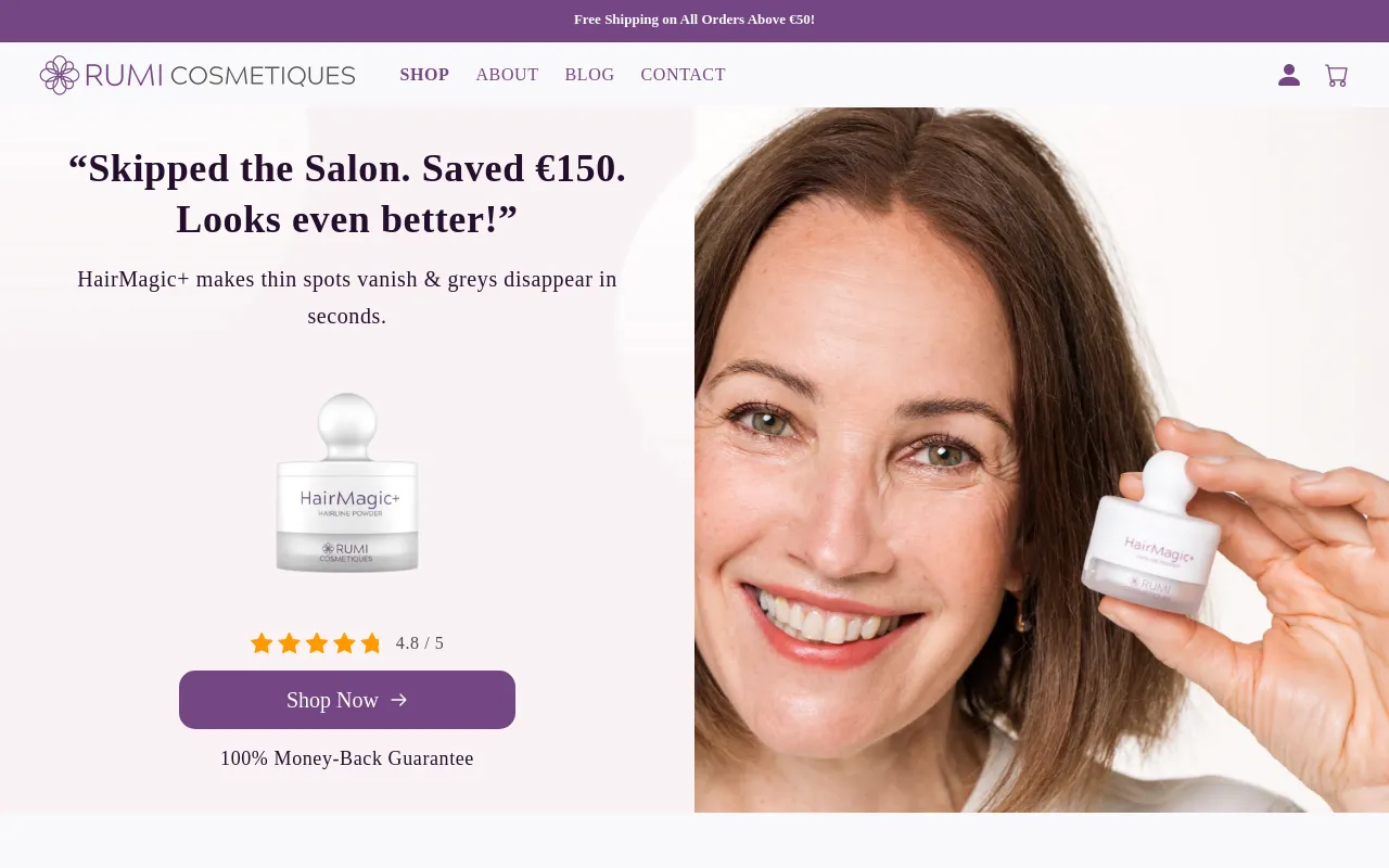 Rumi Cosmetiques screenshot