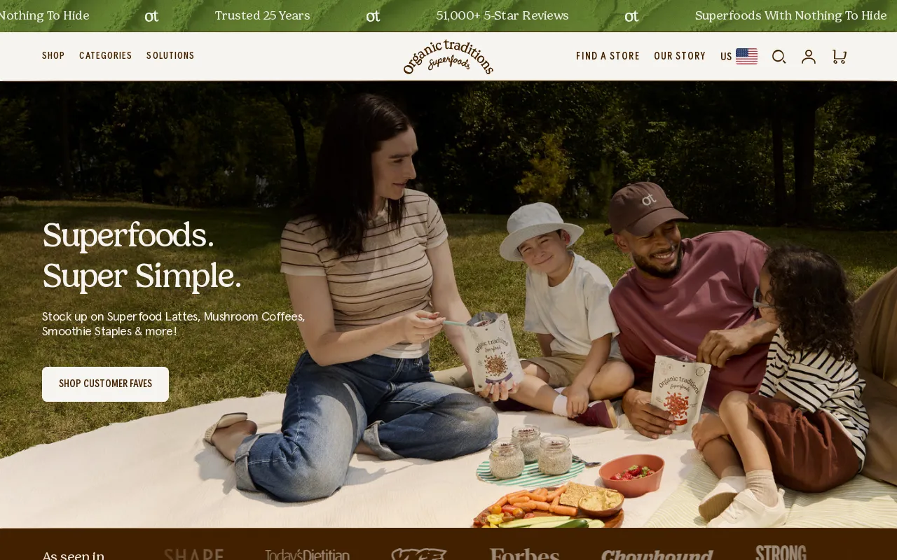 Organic Traditions Canada screenshot