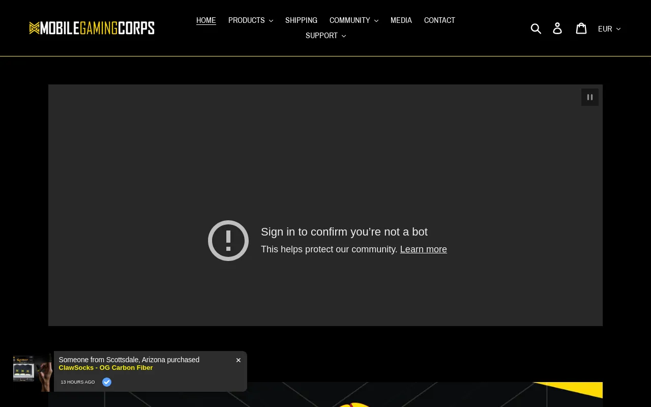 MGC Gaming Store website screenshot