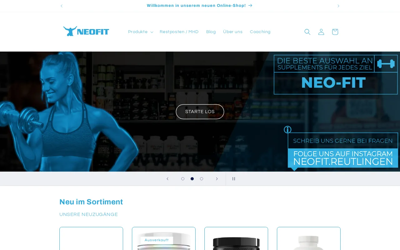 Neofit-Reutlingen website screenshot