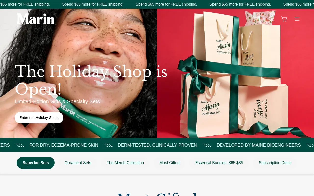 Marin Skincare screenshot