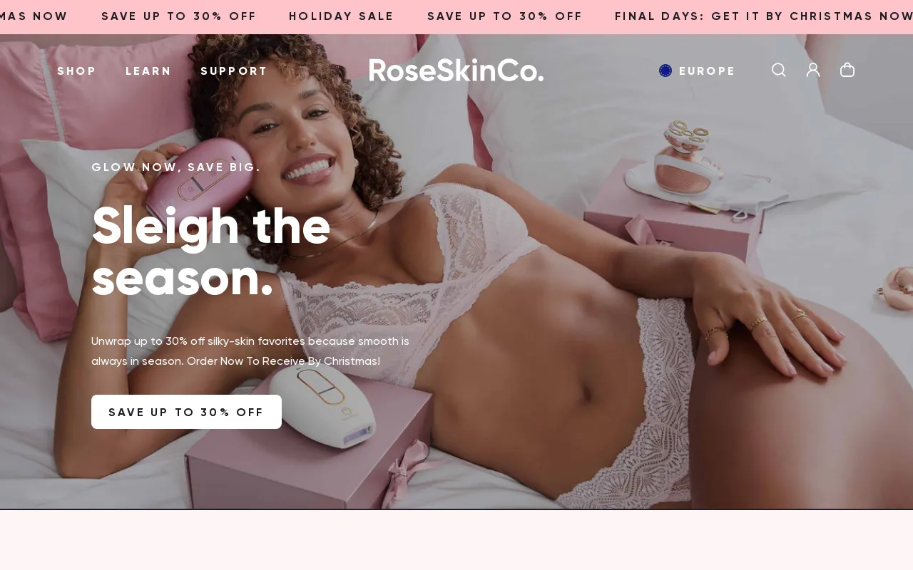 RoseSkinCo. screenshot